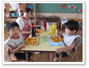 給食風景の写真